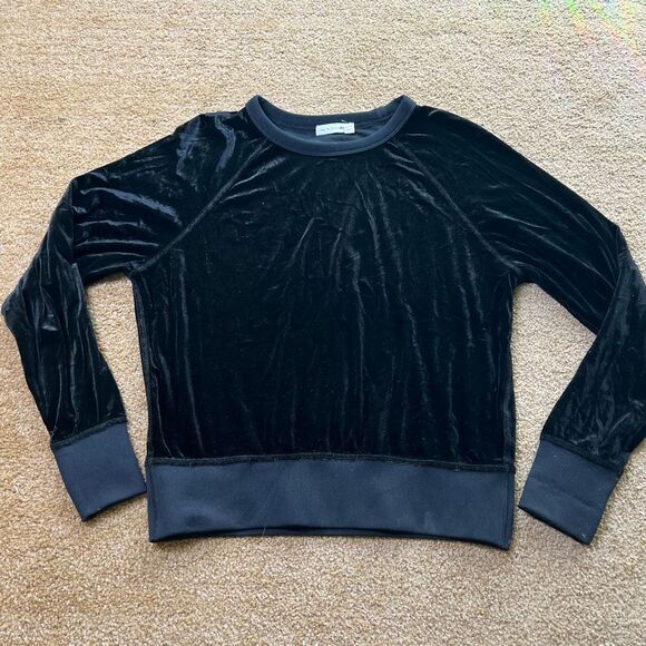 rag & bone Sweaters - Rag‎ & Bone /Jean Womens Black Raglan Long Sleeve Velvet Pullover Sweater XS
